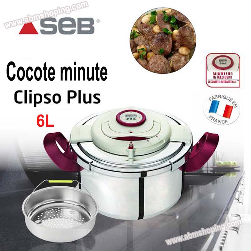 Autocuiseur Cocotte Minute - Clipso Plus Précision 6L - Gris/Rouge - Prix  en Algérie