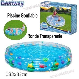 Piscine gonflable Ronde transparente 183 Cm x 33 Cm - Bestway