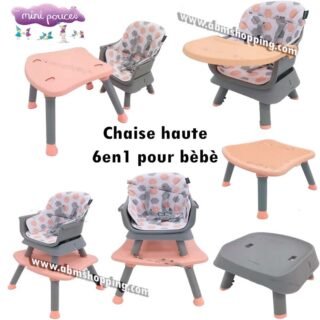 Chaise haute 6 en 1 pour bébé - Mini pouce