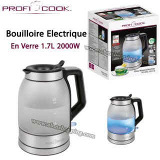 Bouilloire Electrique En Verre 1,7 L- 2200 W- Wks-6032-Blanc-Inox - Prix en  Algérie