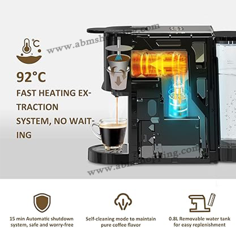 Machine à café multi-capsules - Crème / Noir – Vipshopboutic