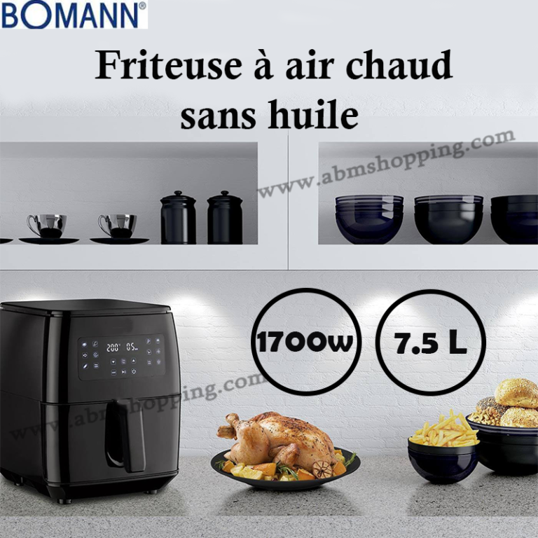 Friteuse À Air Sans Huile Air Fryer 1700w 8l Multifonction Noir à Prix
