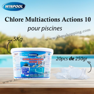 Chlore Multiactions Actions 10 de 5Kg | WINPOOL