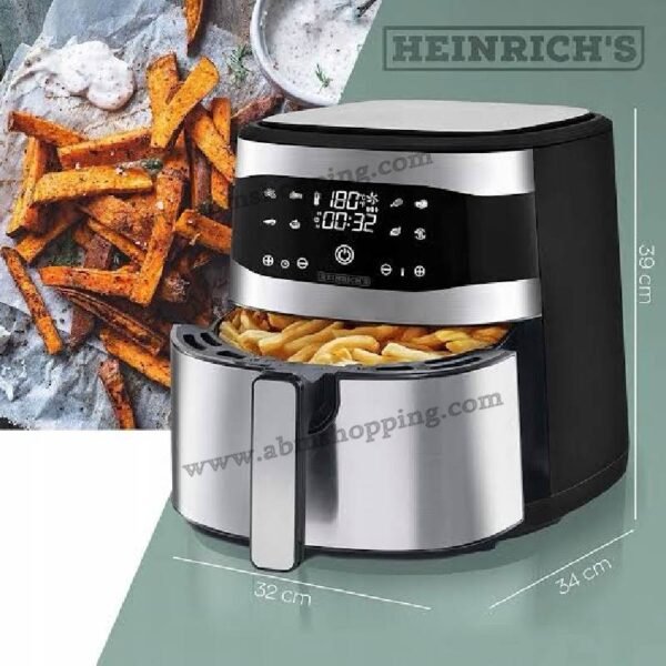 Friteuse sans Huile, à air chaud 8L | Heinrich's – Image 2