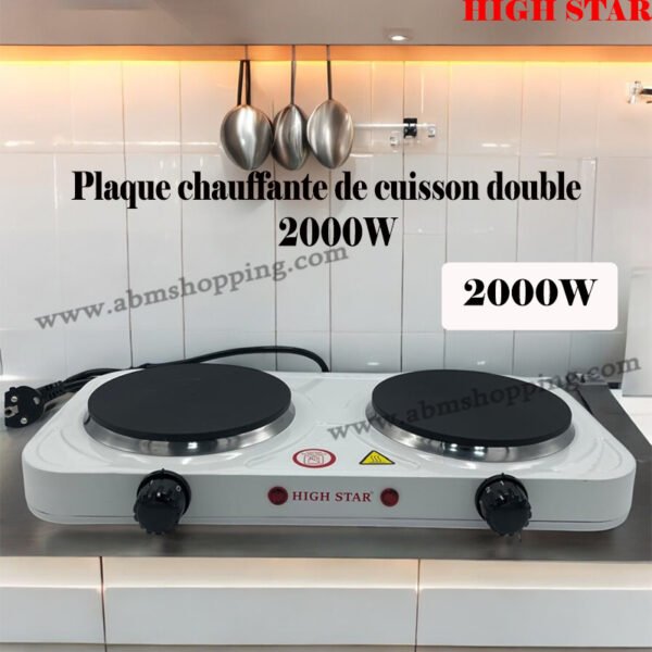 Plaque chauffante de cuisson double 2000W | HIGH STAR