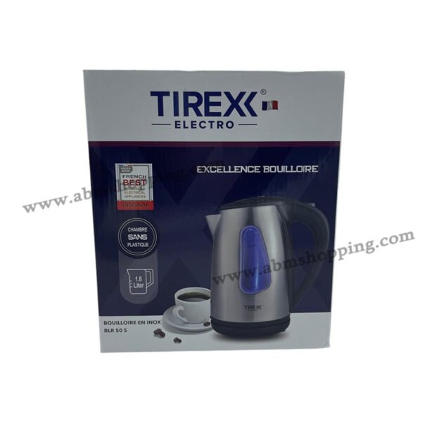 Bouilloire Électrique Sans Fil En Inox 1.8L 1850W-2200W | TIREXX – Image 3