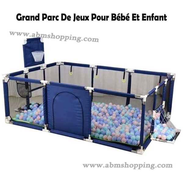 Parc de Jeux Multisport pour bébé et enfant + 15 balles 230x120x105cm