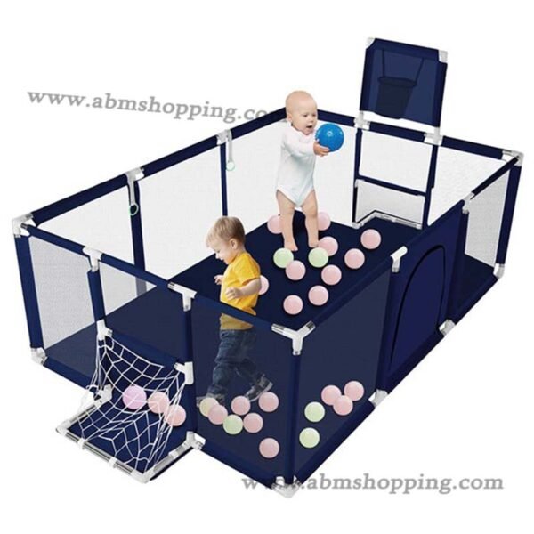 Parc de Jeux Multisport pour bébé et enfant + 15 balles 230x120x105cm – Image 2