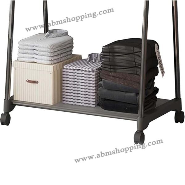Porte vêtements triangulaire mobile 55x42x160cm – Image 12
