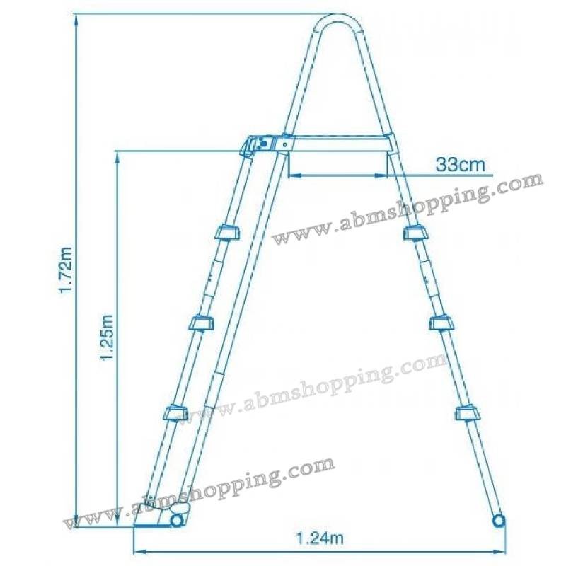 Échelle de piscine avec marches et plateforme amovibles 122 cm| Intex – Image 3