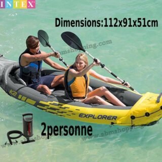 Kayak gonflable Explorer™ K2 - 2 personnes 112x91x51cm|Intex