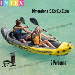 Kayak gonflable Explorer™ K2 - 2 personnes 312x91x51cm| Intex