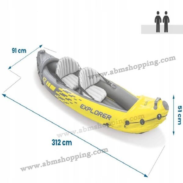 Kayak gonflable Explorer™ K2 - 2 personnes 312x91x51cm| Intex – Image 5