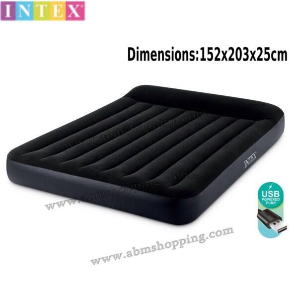 Matelas gonflable  Dura Beam Queen avec pompe USB152x203x25 cm |Intex