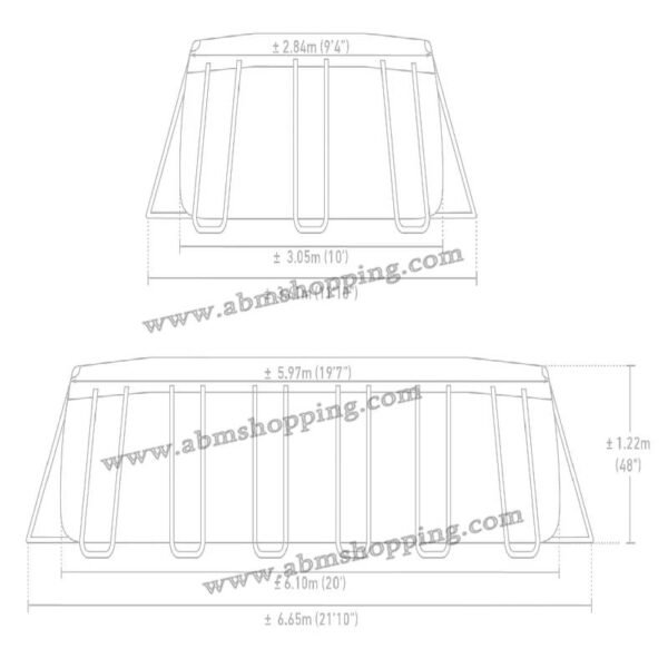 Piscine extérieure ovale 610x305x122cm | Intex – Image 5