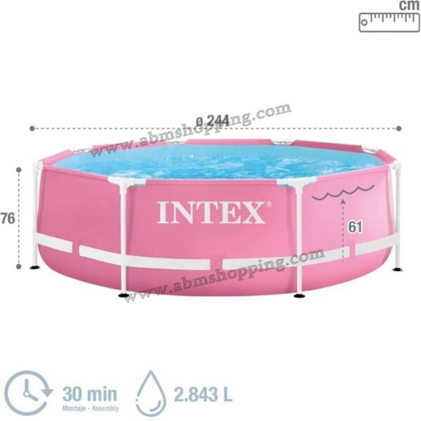 Piscine ronde rose 244x244x76cm |Intex – Image 3