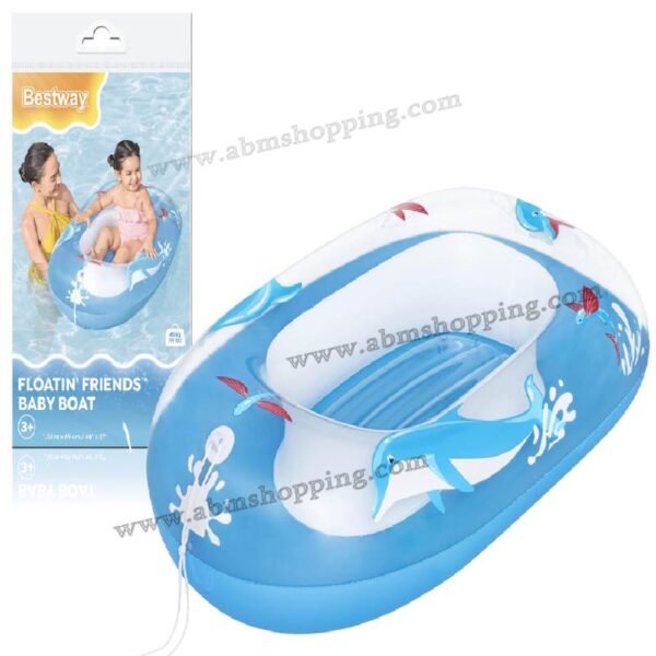 Bateau bouée ponton gonflable dauphin102x69cm |  Bestway – Image 2