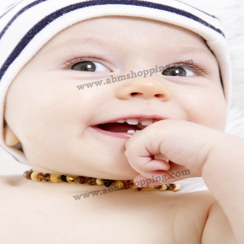 Collier d'ambre naturelle pour bébé certifié