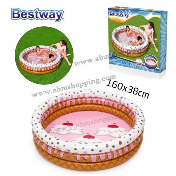 Piscine ice cream ronde gonflable pour enfants 160x160x38cm | Bestway