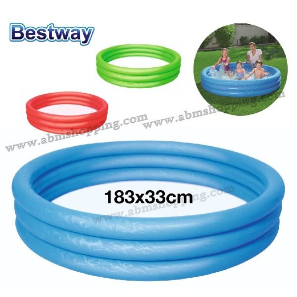 Piscine Ronde Gonflable En 3 Anneaux 183 x 33cm | Bestway
