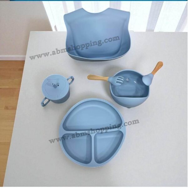 Ensemble de vaisselle en silicone 7 pcs pour bébè – Image 9