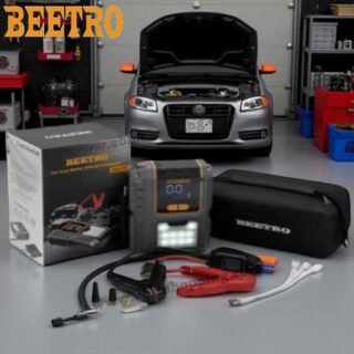 Booster batterie et gonfleur de pneu 2500A 23800mAh 4en1 | Beetro