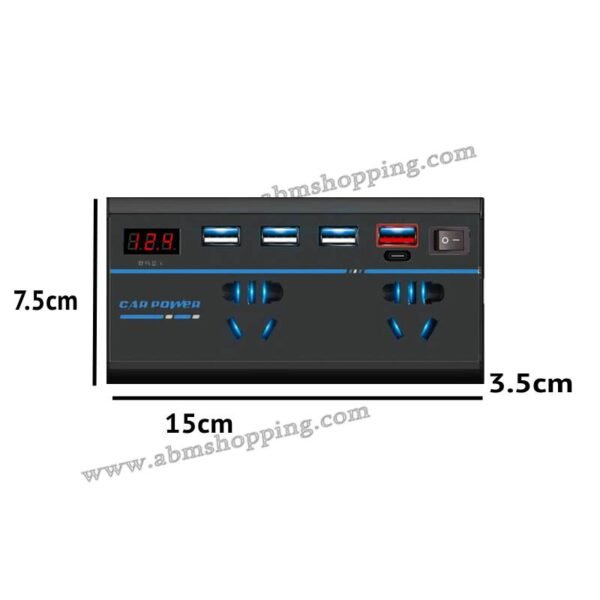 Convertisseur de tension pour voiture 12V/24V>110V/220V Puissance 200W – Image 7