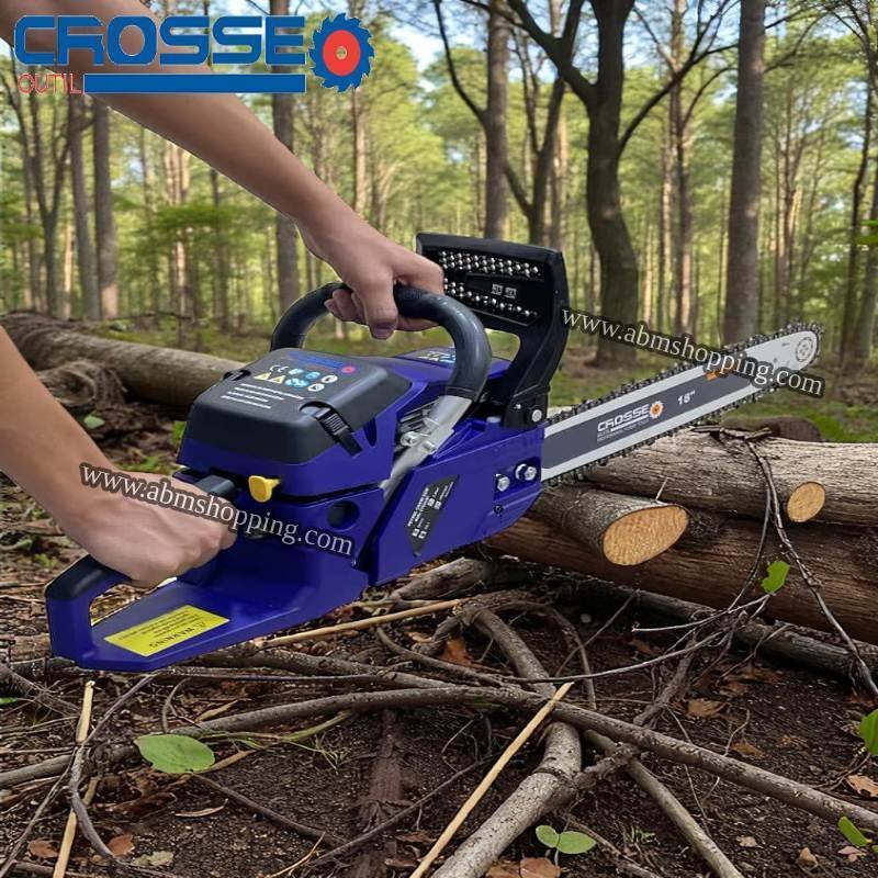 Scie à Chaîne Essence 2600W avec 2 Chaines 18" & 22" & Accessoires | CROSSE