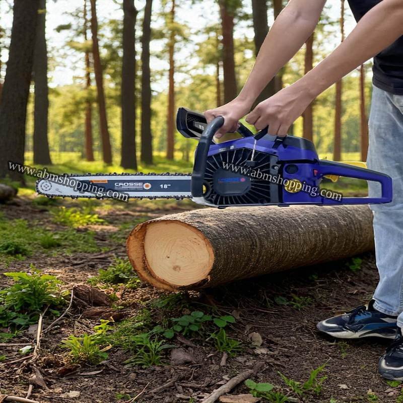 Scie à Chaîne Essence 2600W avec 2 Chaines 18" & 22" & Accessoires | CROSSE – Image 4