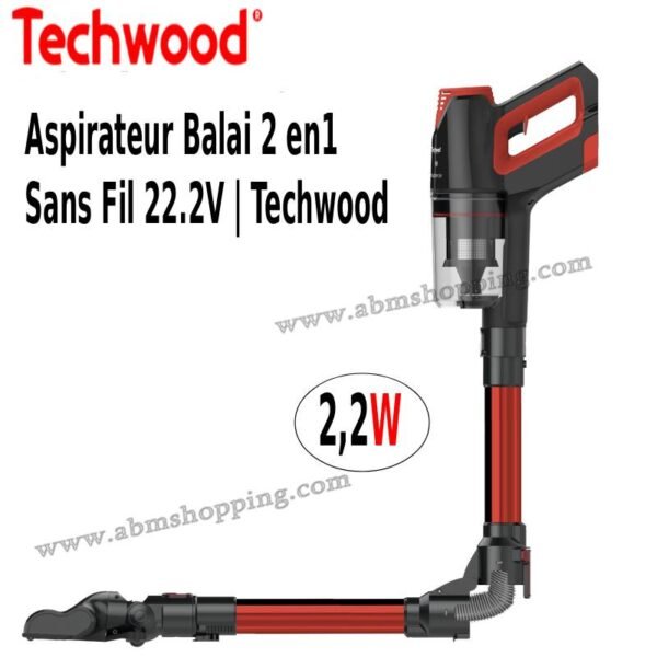 Aspirateur balai 2en1 sans fil 22.2V | Techwood
