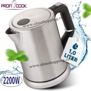 Bouilloire électrique en inox 1L 2200W | Proficook