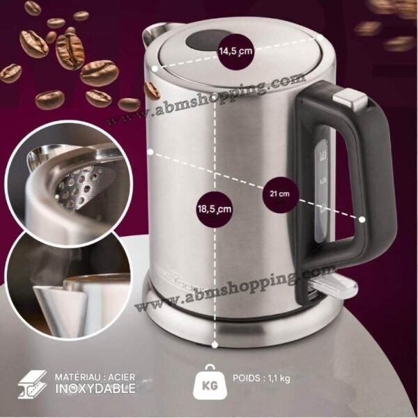 Bouilloire électrique en inox 1L 2200W | Proficook – Image 6