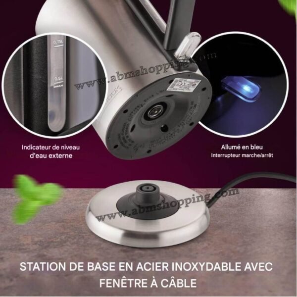 Bouilloire électrique en inox 1L 2200W | Proficook – Image 10