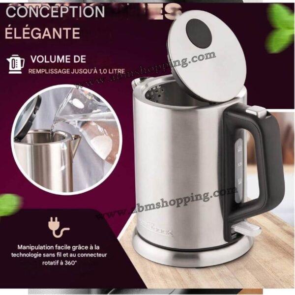 Bouilloire électrique en inox 1L 2200W | Proficook – Image 8
