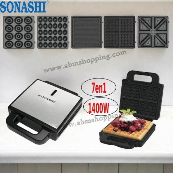 Machine à panini électrique 7en1 1400W | Sonashi