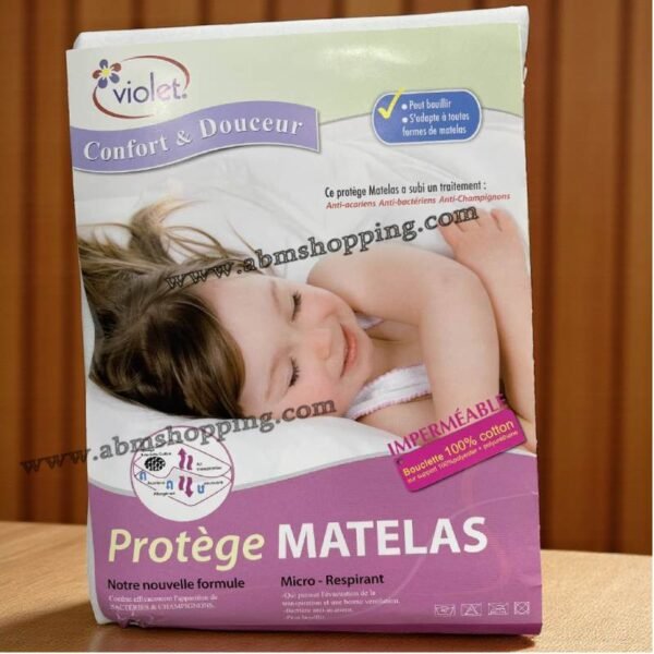 Protège matelas imperméable coton120x60cm – Image 2