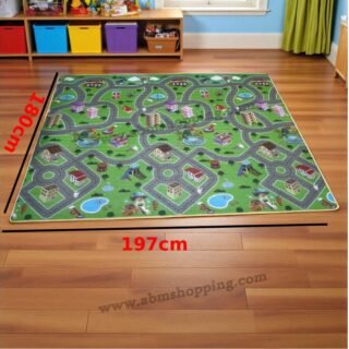 Tapis de jeux pour enfants double face 200×180cm circuit voiture