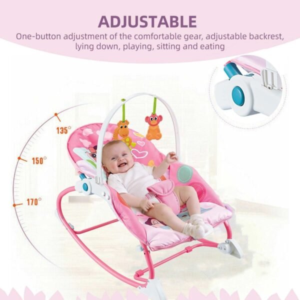 Transat pour bébé / berceuse (position inclinée pour le repos, le jeu ou l'alimentation) – Image 6
