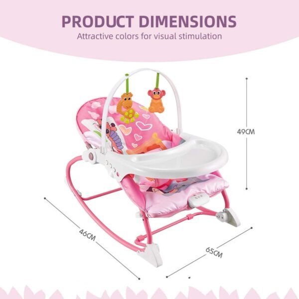 Transat pour bébé / berceuse (position inclinée pour le repos, le jeu ou l'alimentation) – Image 4
