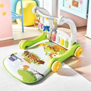 Trotteur et Tapis d’éveil piano musical 2en1