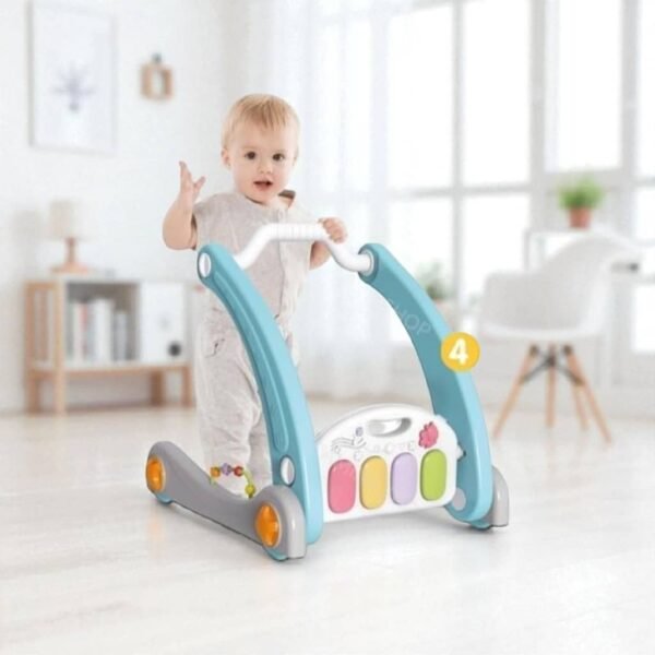 Trotteur et Tapis d’éveil 6en1 avec piano musical, projection et Bluetooth – Image 2