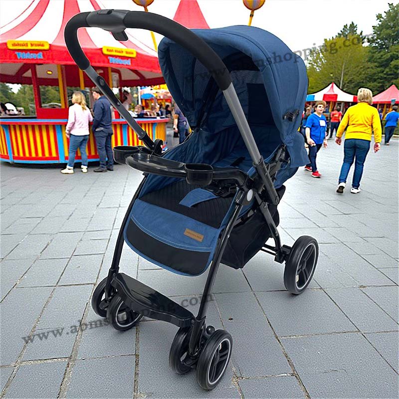 Poussette réversible avec capote protecteur