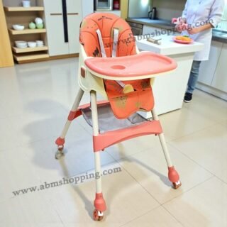 Chaise haute réglable au 02 niveaux pour bébé – Cake - Crevette