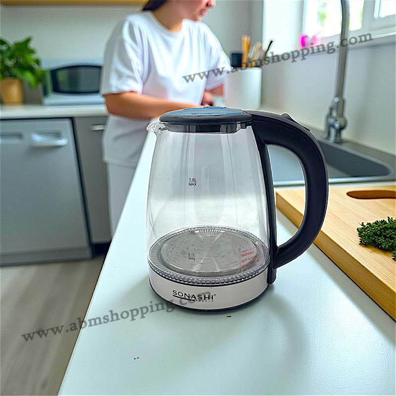 Bouilloire électrique en inox 1,8L 1500W | SONASHI
