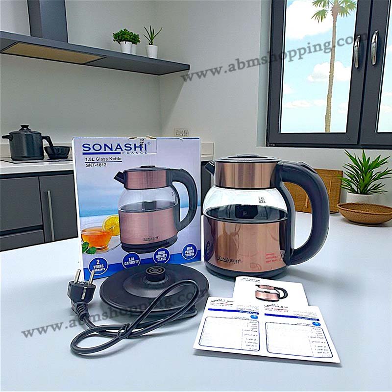 Bouilloire électrique en inox 1,8L 1500W | SONASHI