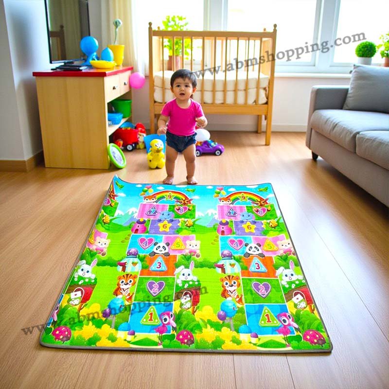 Tapis de jeux pour enfants double face 200×180 cm