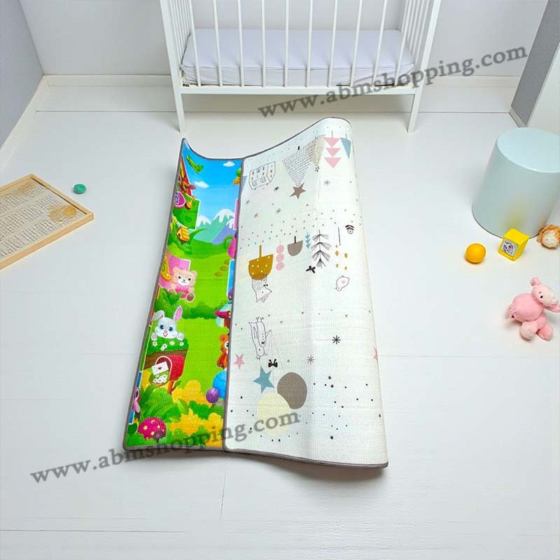 Tapis de jeux pour enfants double face 200×180 cm – Image 3