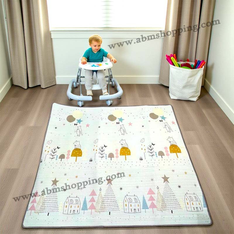Tapis de jeux pour enfants double face 200×180 cm – Image 4