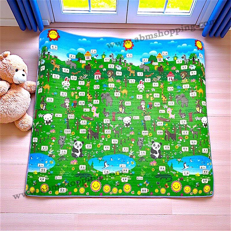 Tapis de jeux pour enfants double face 180×200 Cm