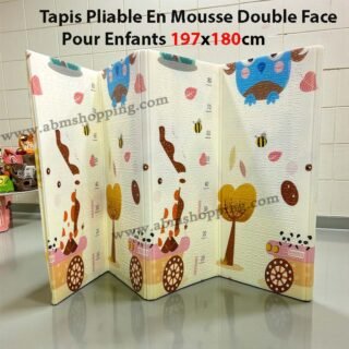 Tapis pliable en mousse double face pour enfants 197x180cm